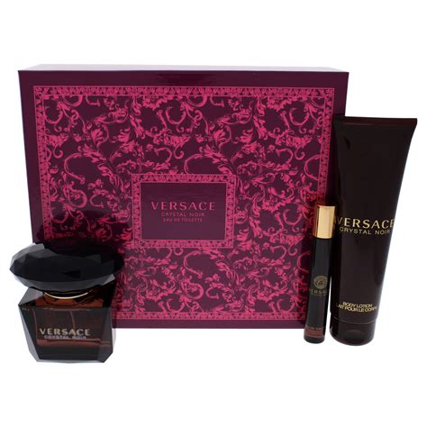 versace black crystal gift set|perfume versace crystal noir 50ml.